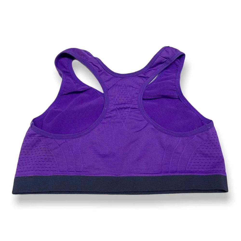 Jockey Womens Girls Sports Bra‎ Size Medium Purple Gray 30